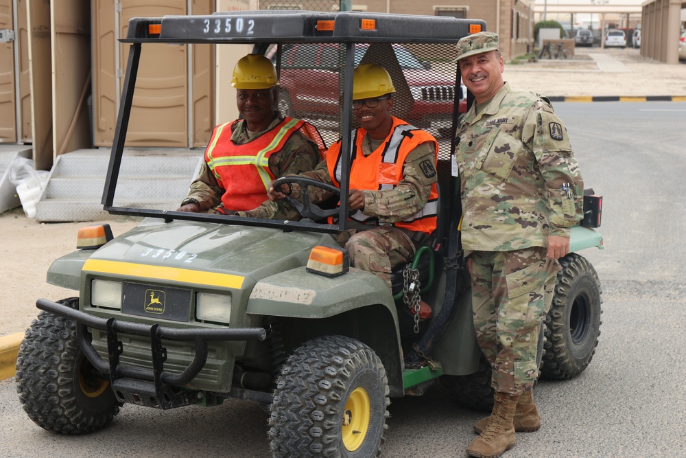 335th Signal Command (T)(P) Soldier trains on Gator Utility Vehicle