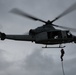 Weapons Company Marines conduct aerial fast rope training