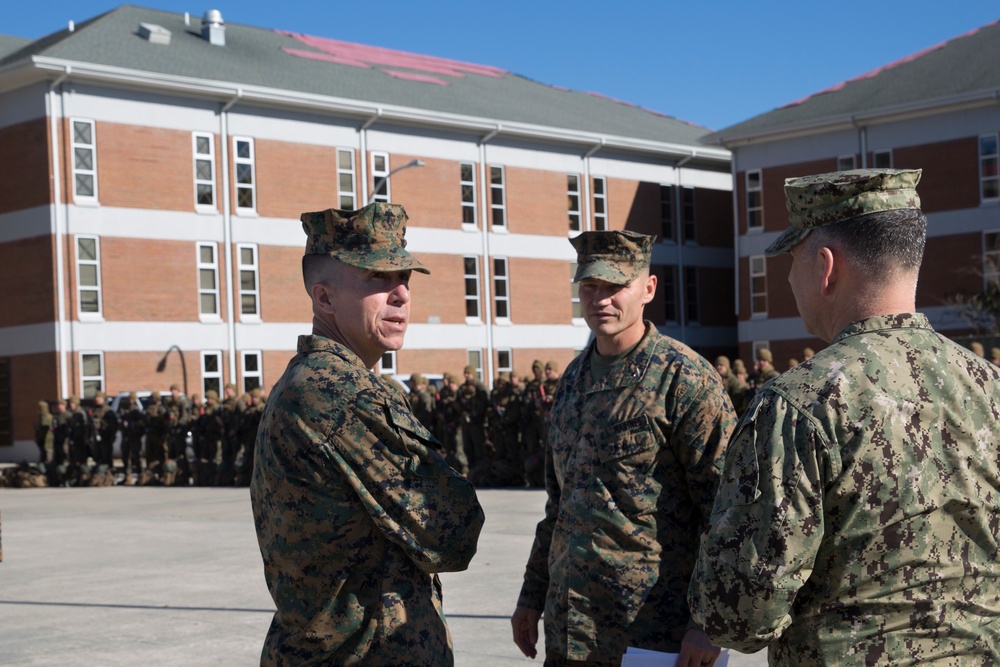 Commanding General of Marine Corps Installations East-Camp Lejeune Inspects Hurricane Damage