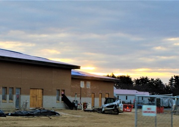 Construction continues on new dining facilities at Fort McCoy through winter