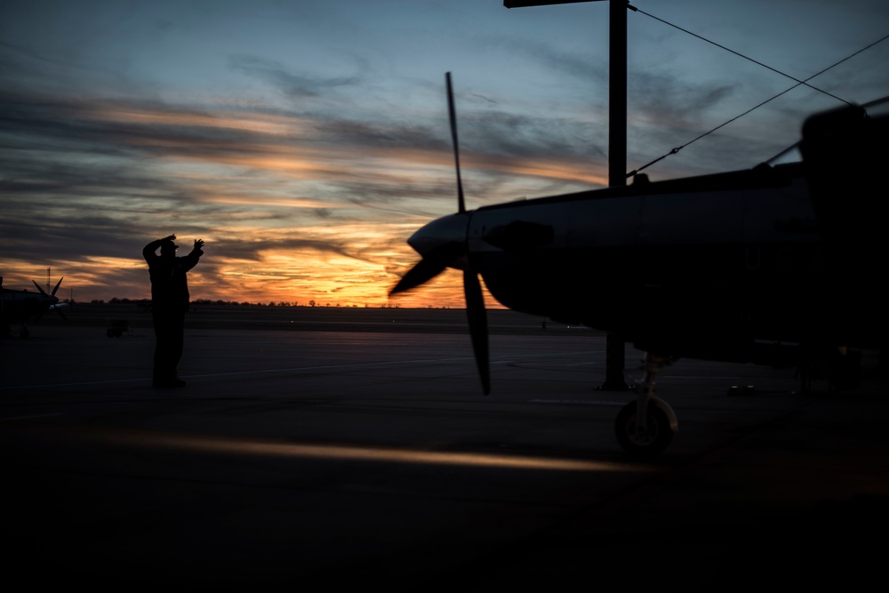 Sunset At Vance Air Force Base