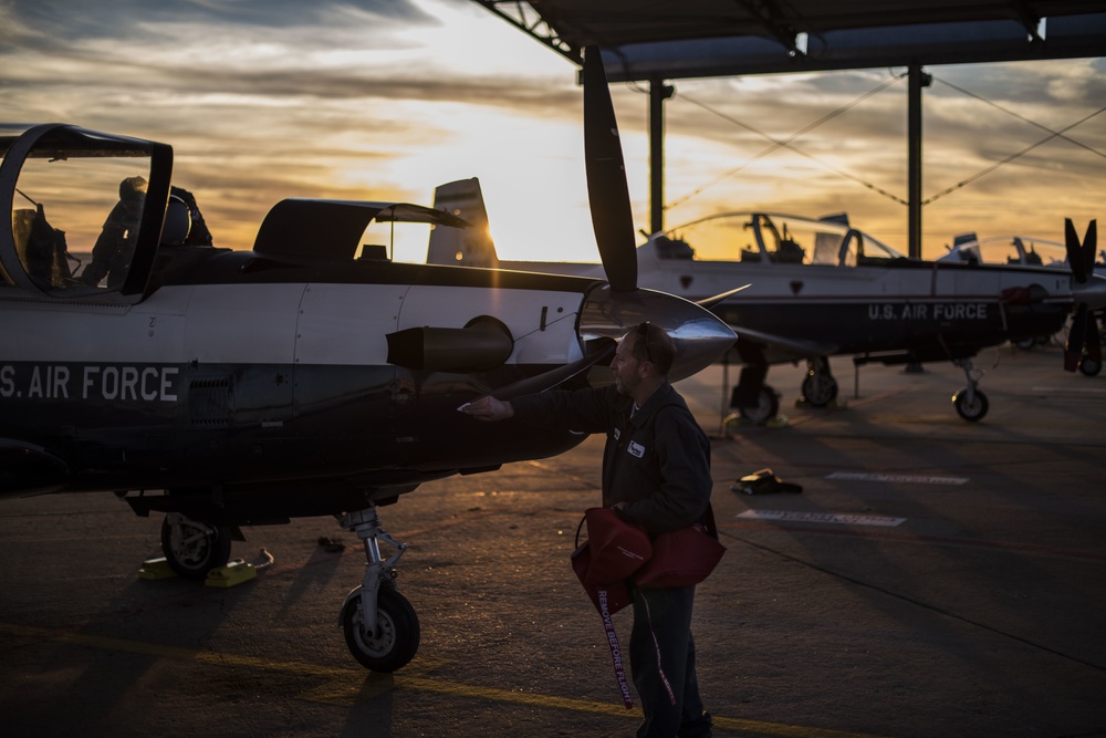 Sunset at Vance Air Force Base