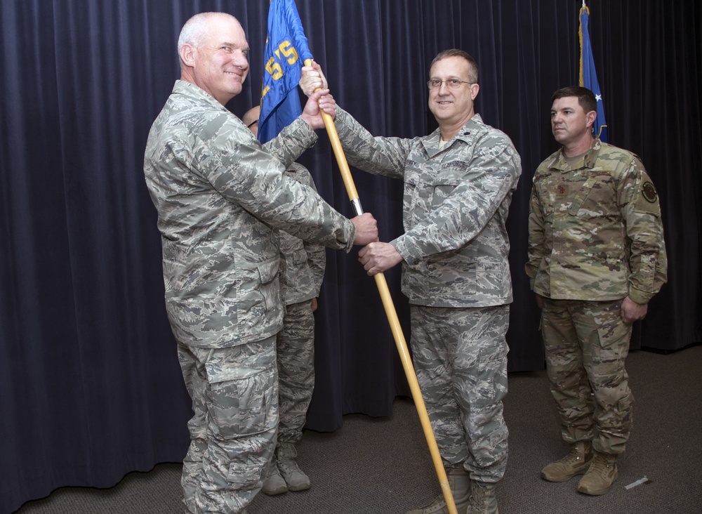 Lt. Col. John Duffy relinquishes command of the 152nd Security Forces Squadron