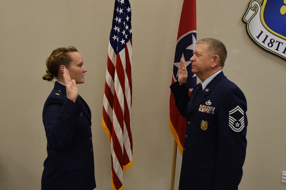 Senior Master Sgt. Tate reenlistment