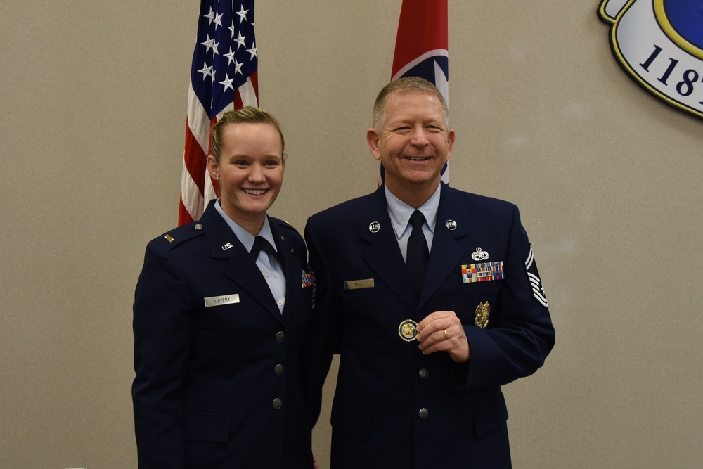 Senior Master Sgt. Tate reenlistment