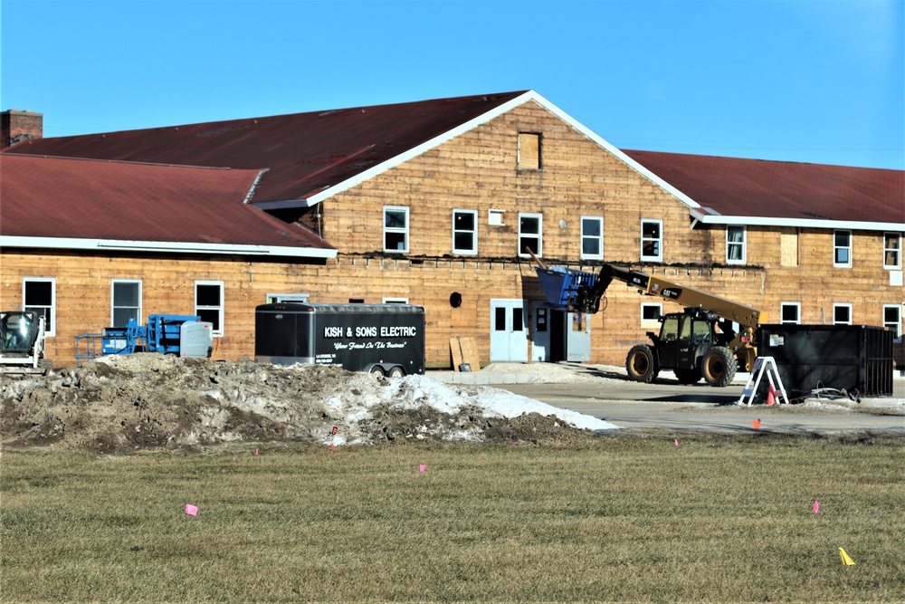 Old Community Center renovation continues at Fort McCoy through winter