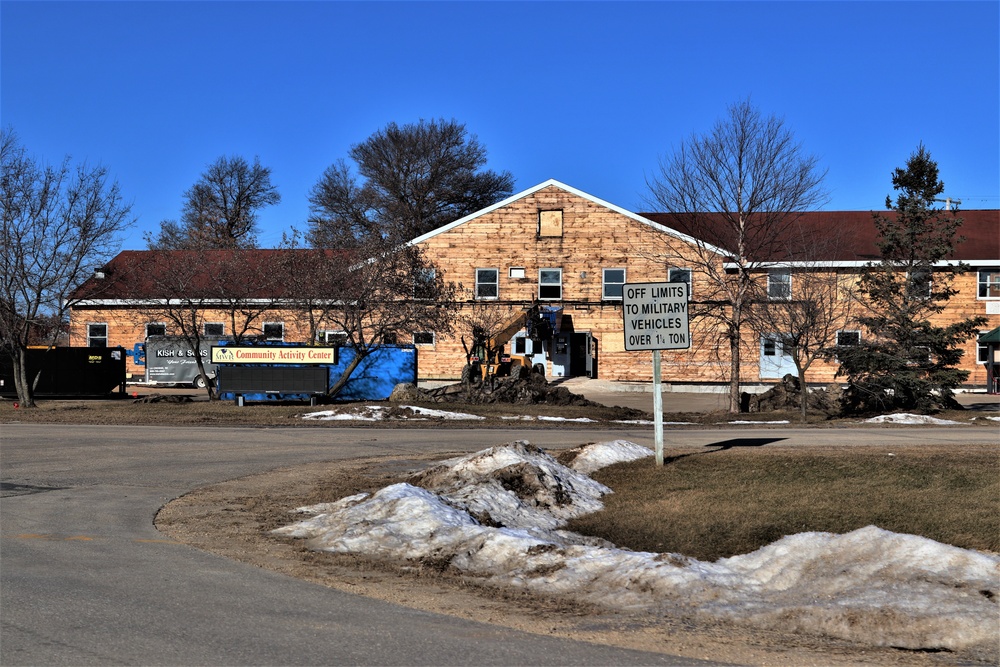 Old Community Center renovation continues at Fort McCoy through winter