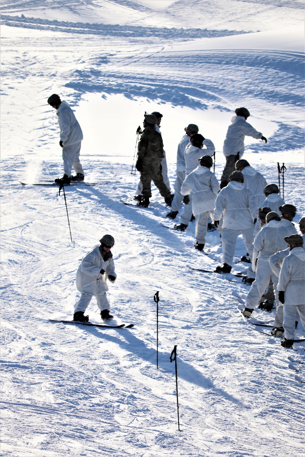 CWOC Class 19-02 students complete skiing familiarization while training at Fort McCoy