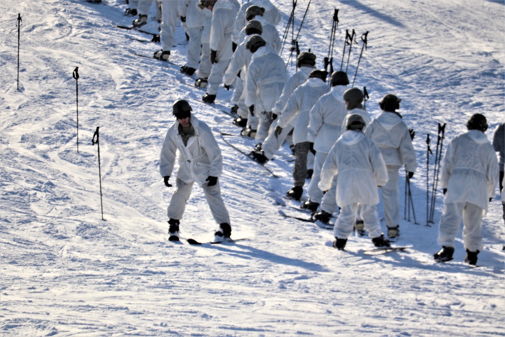 CWOC Class 19-02 students complete skiing familiarization while training at Fort McCoy