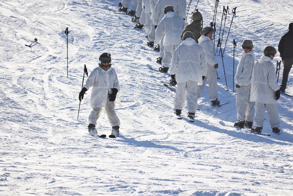 CWOC Class 19-02 students complete skiing familiarization while training at Fort McCoy