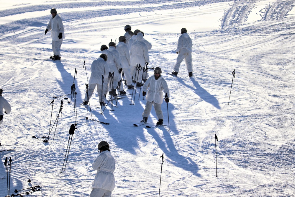 CWOC Class 19-02 students complete skiing familiarization while training at Fort McCoy