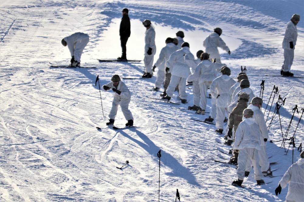 CWOC Class 19-02 students complete skiing familiarization while training at Fort McCoy