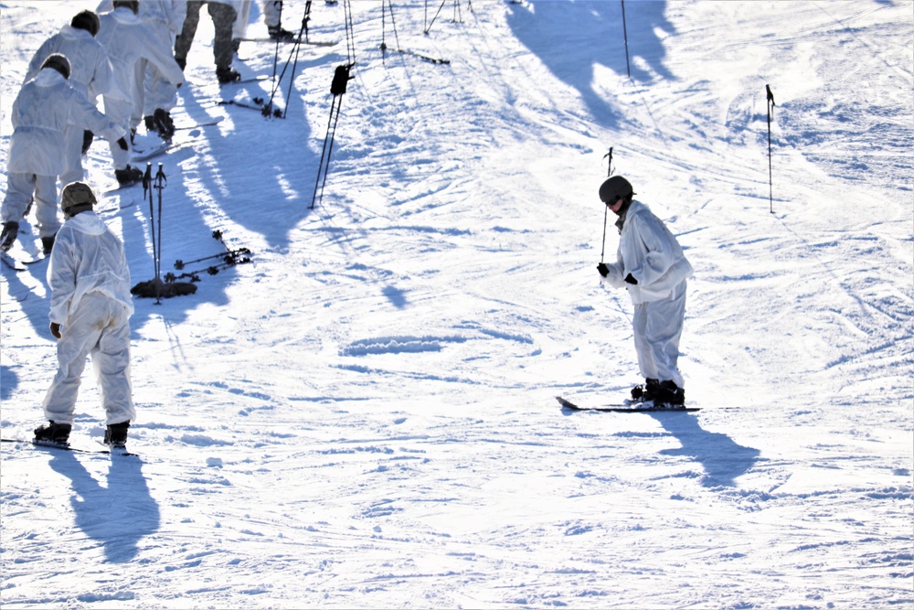 CWOC Class 19-02 students complete skiing familiarization while training at Fort McCoy