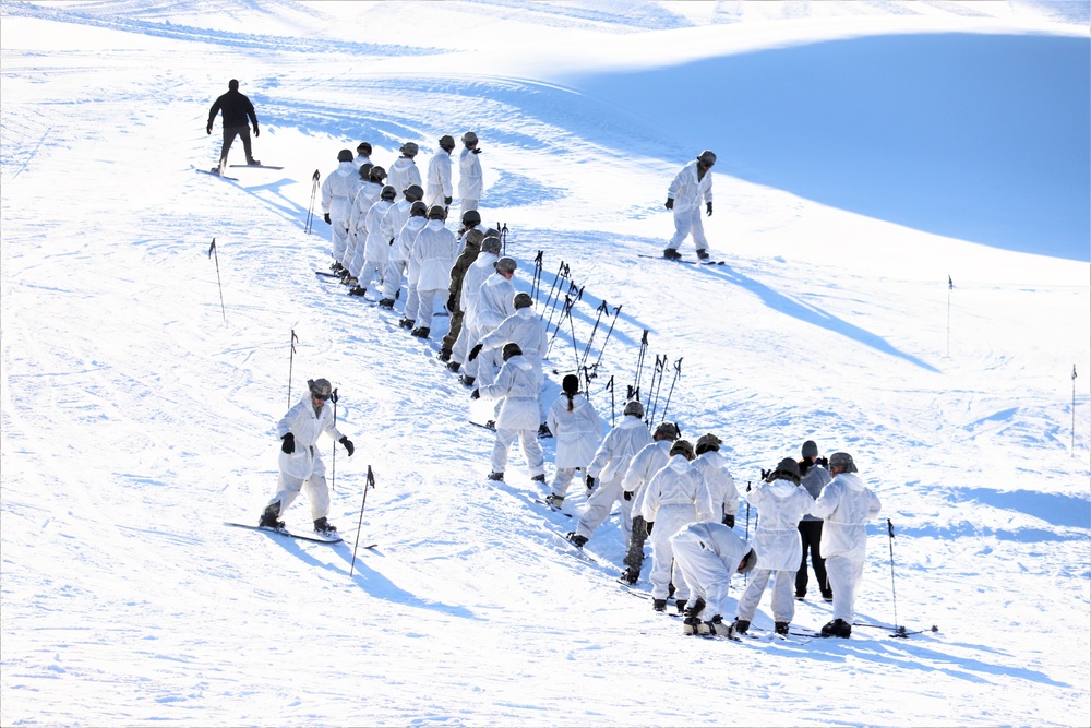 CWOC Class 19-02 students complete skiing familiarization while training at Fort McCoy