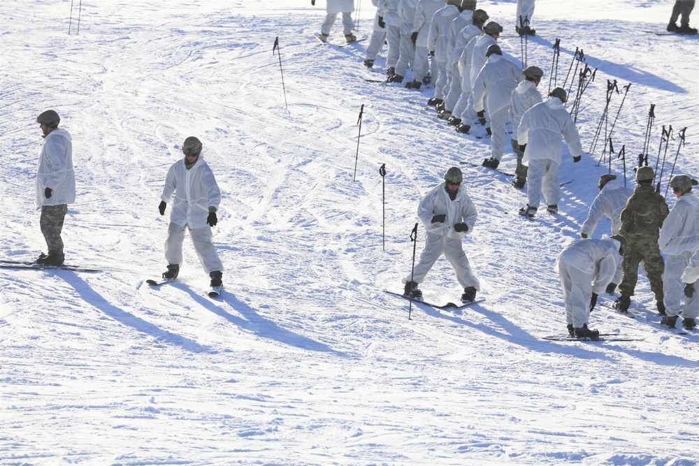 CWOC Class 19-02 students complete skiing familiarization while training at Fort McCoy