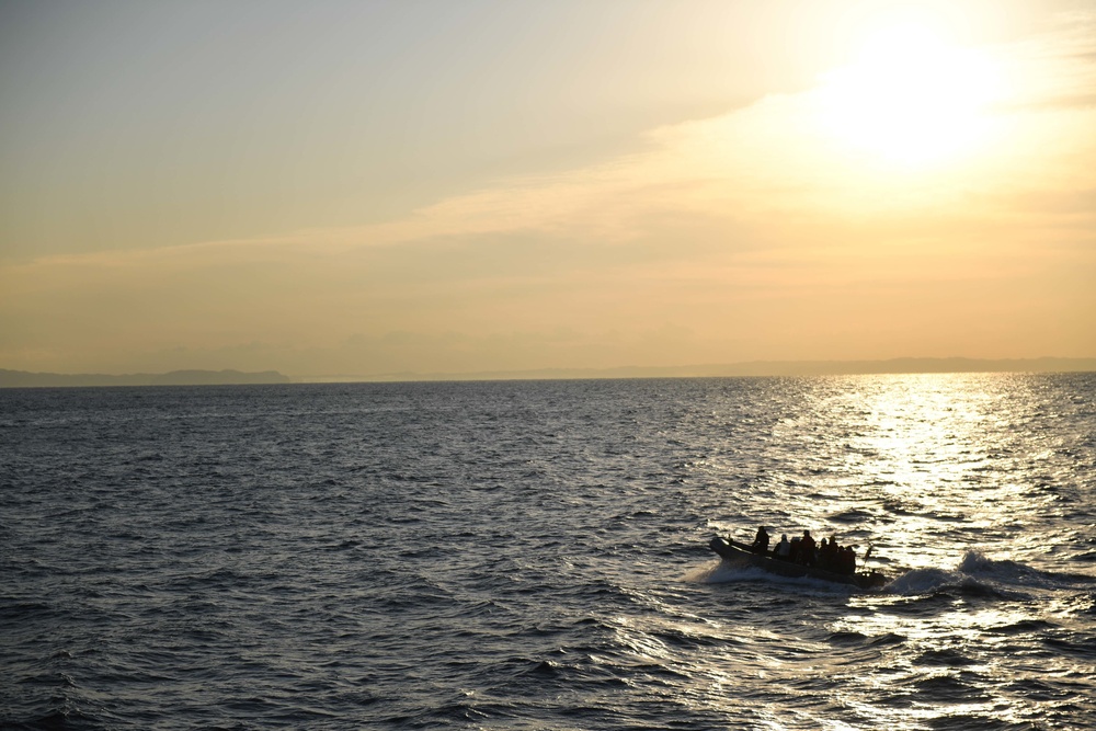 USS Milius Conducts RHIB Ops