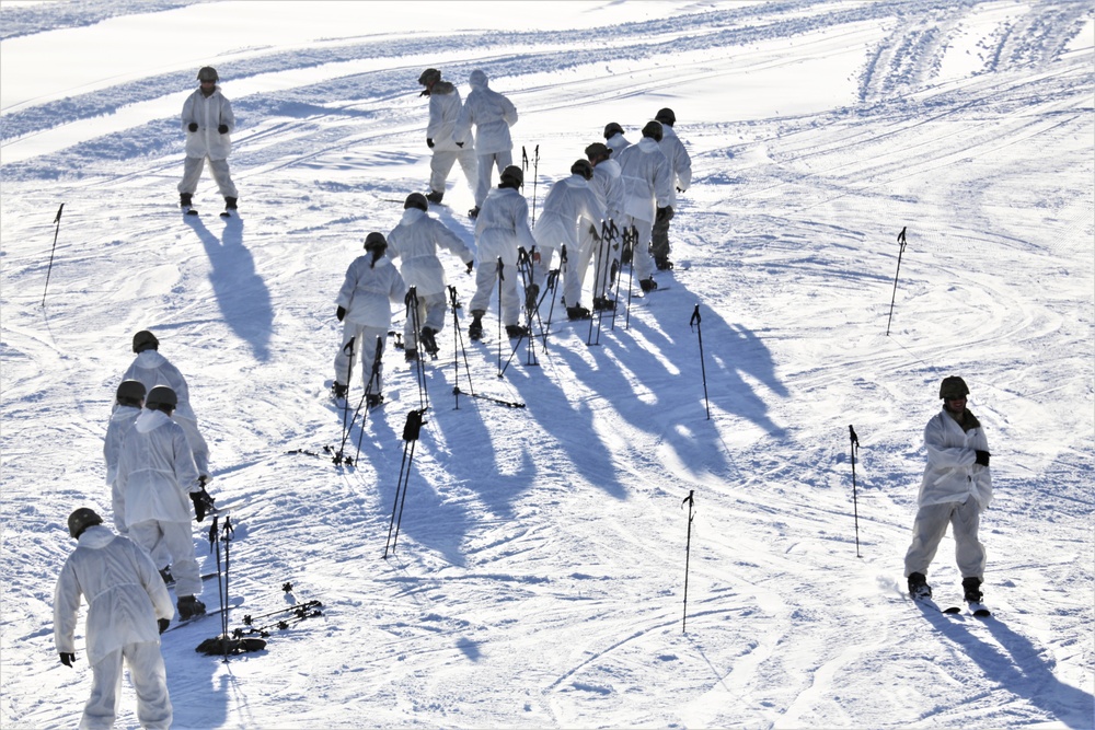 CWOC Class 19-02 students complete skiing familiarization while training at Fort McCoy