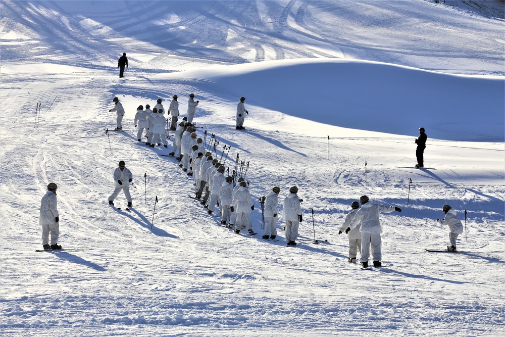 CWOC Class 19-02 students complete skiing familiarization while training at Fort McCoy