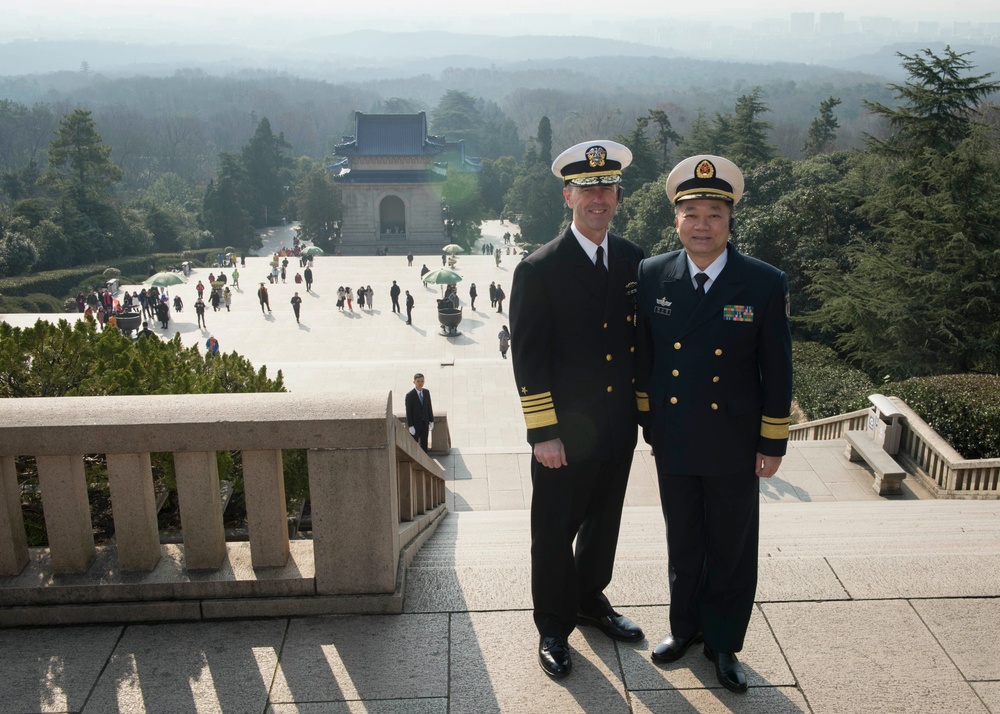CNO Meets with Senior Chinese Defense Officials, Tours Zhongshan Mountain National Park