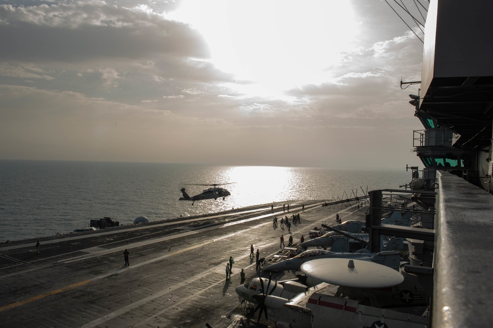 The John C. Stennis Strike Group, France's Marine Nationale, United Kingdom's Royal Navy and the Royal Australian Navy conduct exercise Inrepid Sentinel