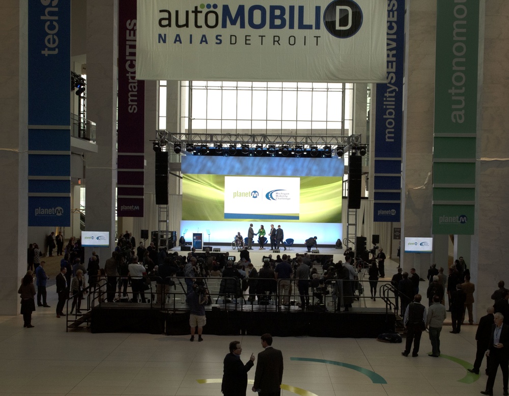 Michigan Mobility Challenge press conference at the 2018 North American International Auto Show