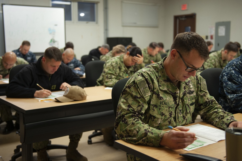 NMTSC 1st Classes Take Navy-wide Advancement Exam