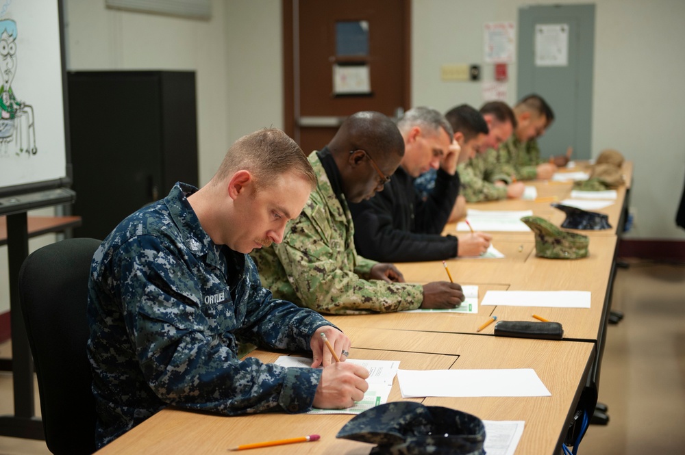 NMTSC 1st Classes Take Navy-wide Advancement Exam