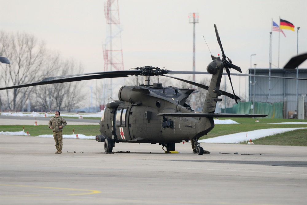 HH-60 MEDEVAC helicopter routine maintenance