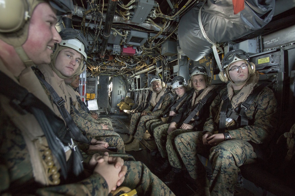 MARFORCOM Marines, Sailors experience an MV-22 Osprey Familiarization Flight with VMM-774