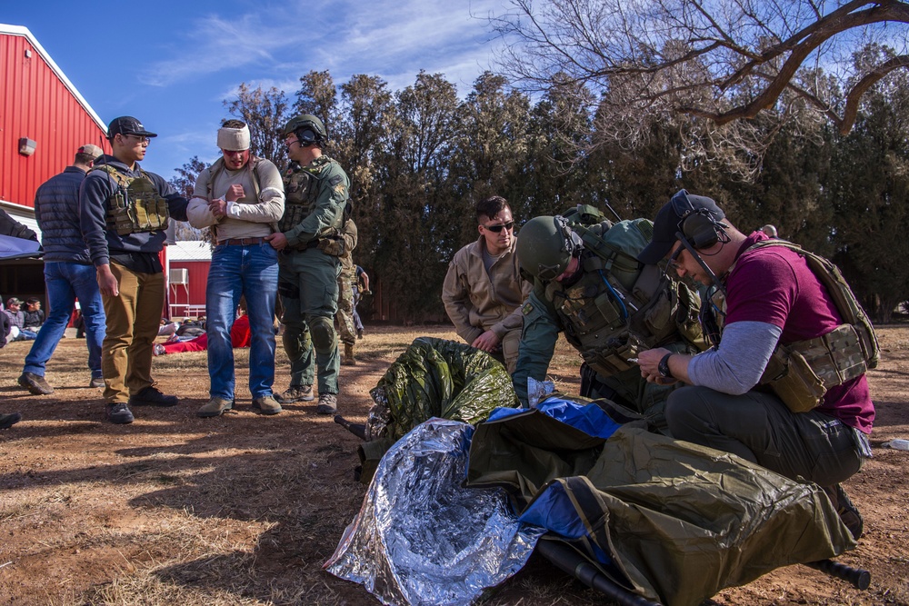 SOF Medical Element and local SWAT team  tackle active shooter exercise together