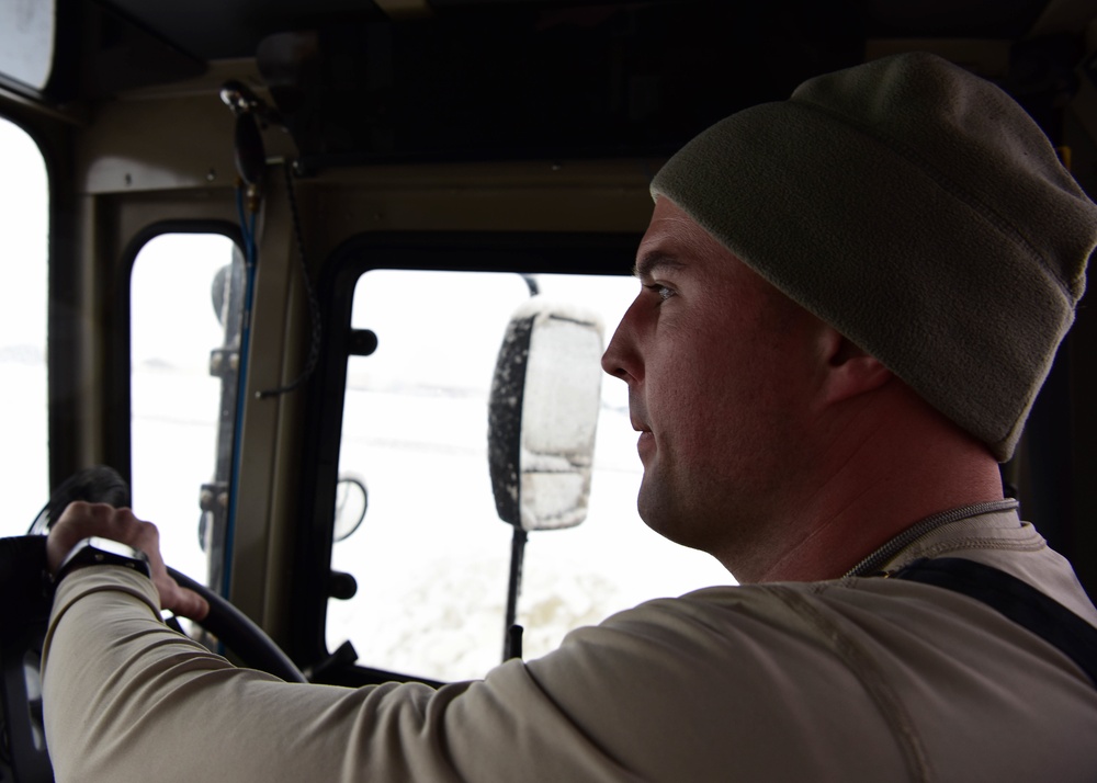 Snow removal on Whiteman AFB