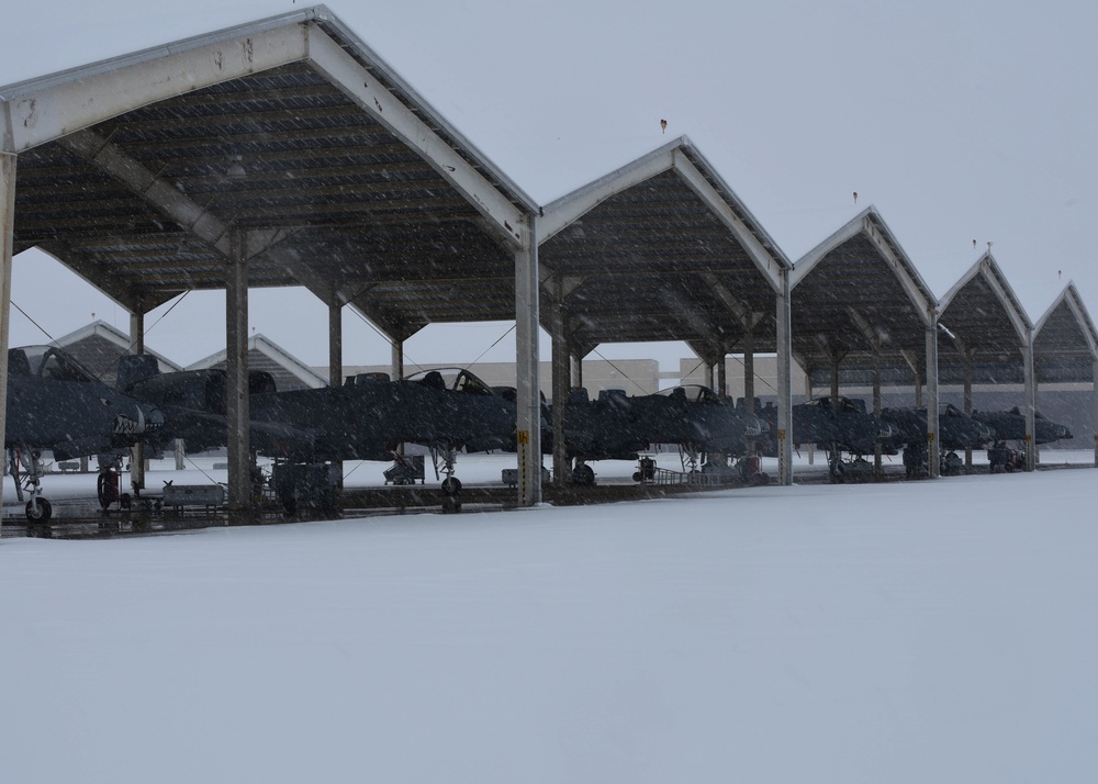 Snow removal on Whiteman AFB