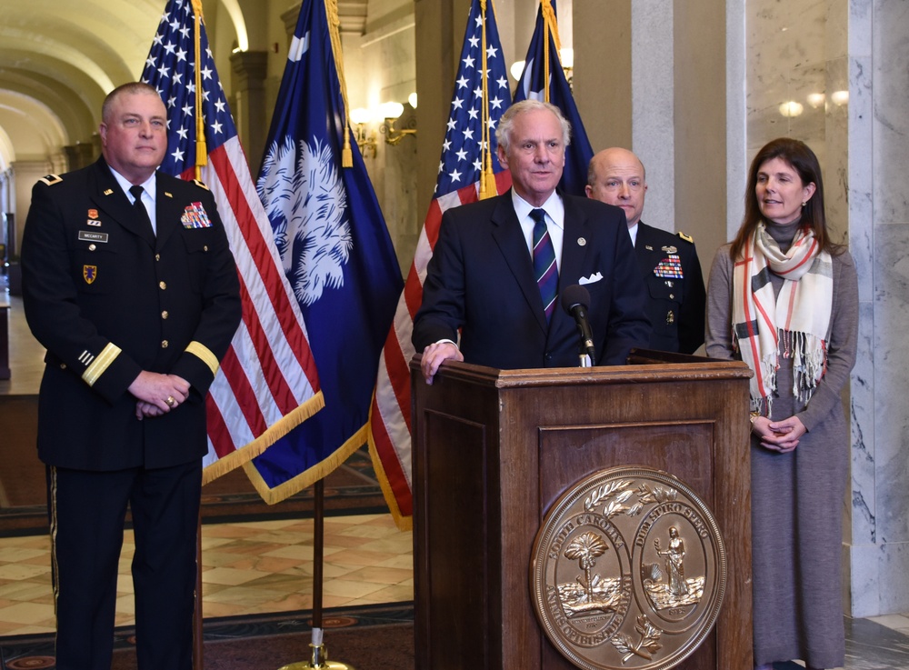 South Carolina governor announces nominee for 29th adjutant general for South Carolina