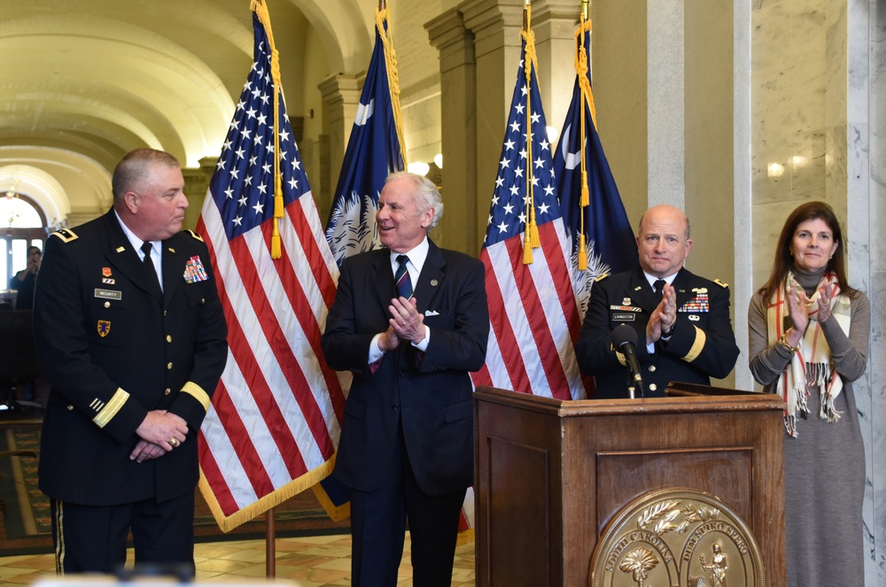 South Carolina governor announces nominee for 29th adjutant general for South Carolina