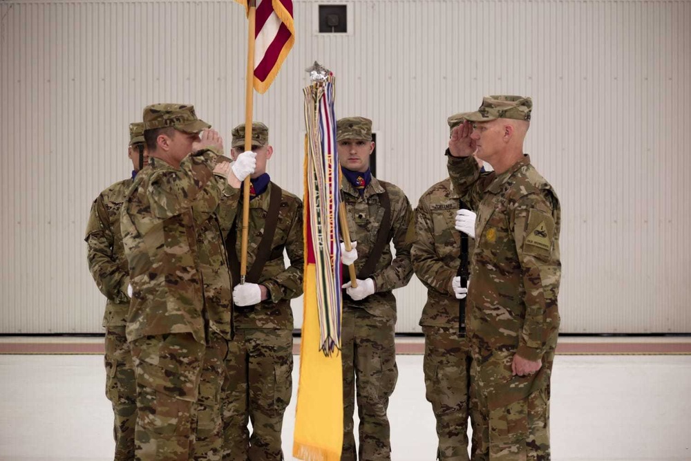 1ST Armored Division Combat Aviation Brigade Colors Casing Ceremony