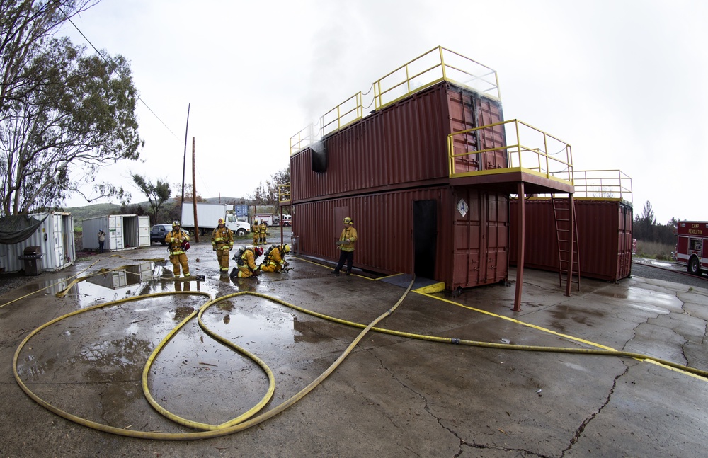 Rain, Wind and Fire: Camp Pendleton Fire Department perform controlled burn training