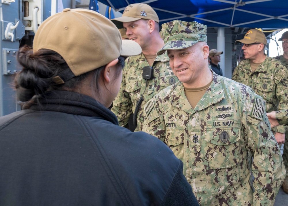 MCPON listens to Sailors from USS Antietam