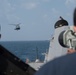 An MH-60R Sea Hawk, assigned to Helicopter Maritime Strike Squadron (HSM) 37, prepares to land