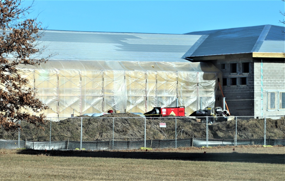 Construction continues on new dining facilities at Fort McCoy through winter