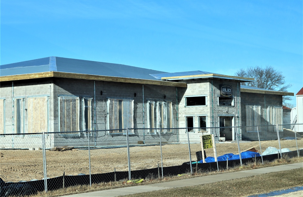 Construction continues on new dining facilities at Fort McCoy through winter