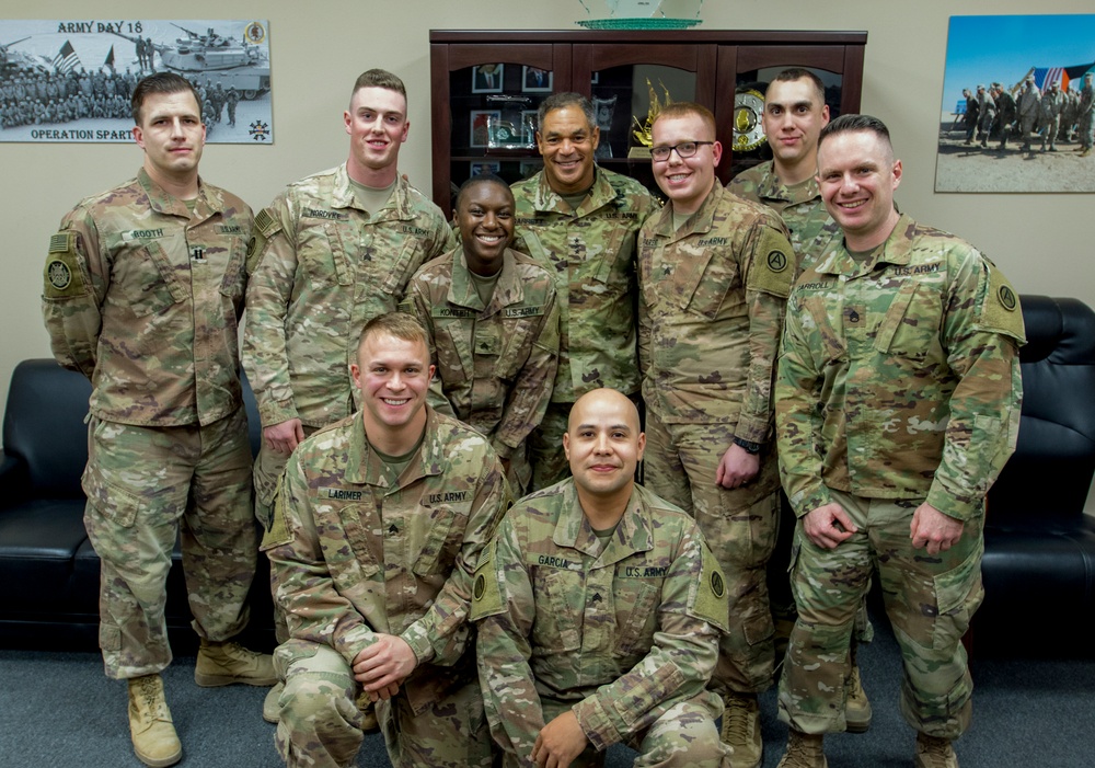 USARCENT Commander visits with Soldiers and Units at Camp Arifjan