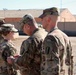 Task Force Cavalier is awarded the 329th Regional Support Group Shoulder Sleeve Insignia-Former Wartime Service, during Patch Ceremony