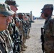 Task Force Cavalier is awarded the 329th Regional Support Group Shoulder Sleeve Insignia-Former Wartime Service, during Patch Ceremony