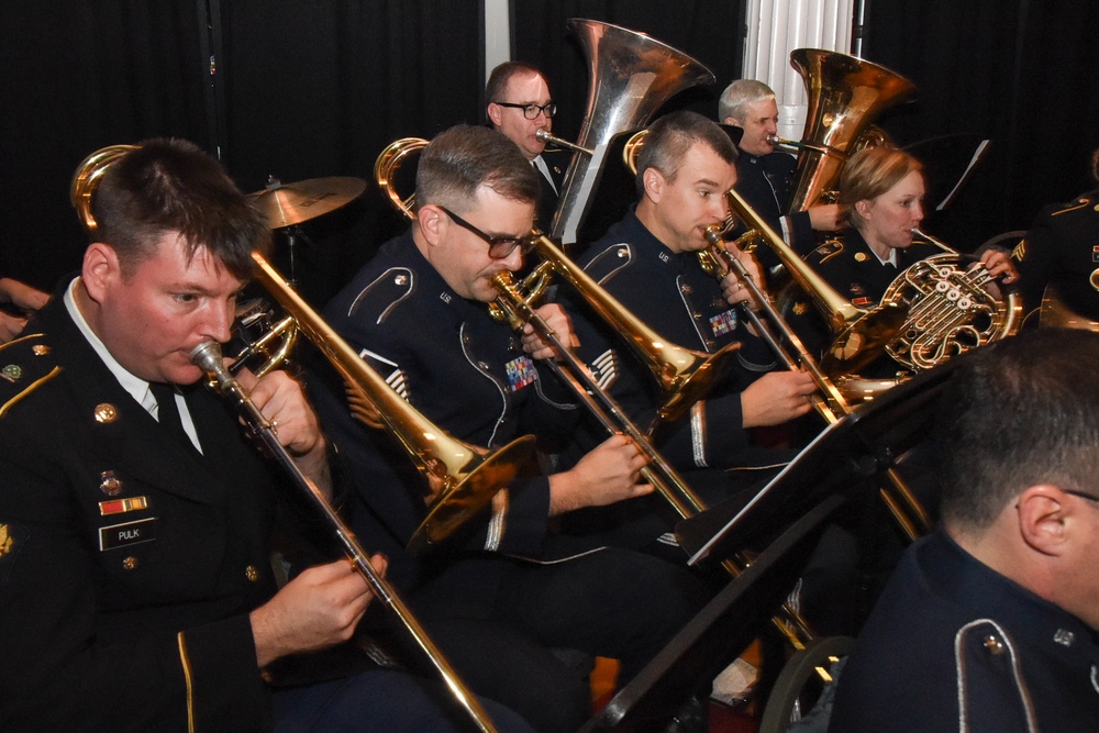Joint forces band plays for Governor's inauguration