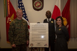 MCIPAC commanding general signs Military Saves Month Proclamation
