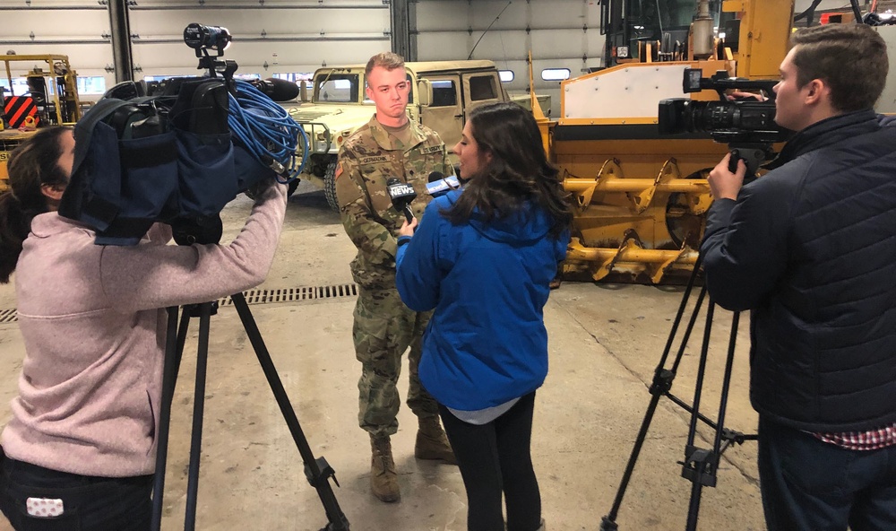 National Guard Soldiers prepare for storm