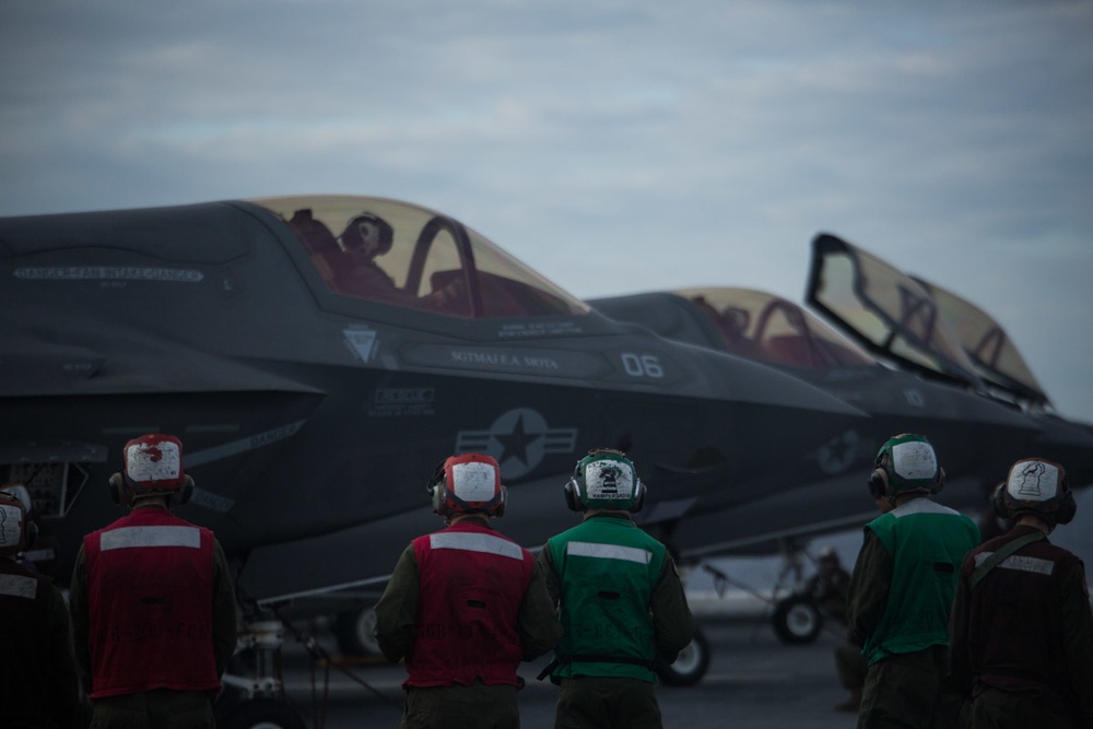 31st MEU F-35B flight operations at sea