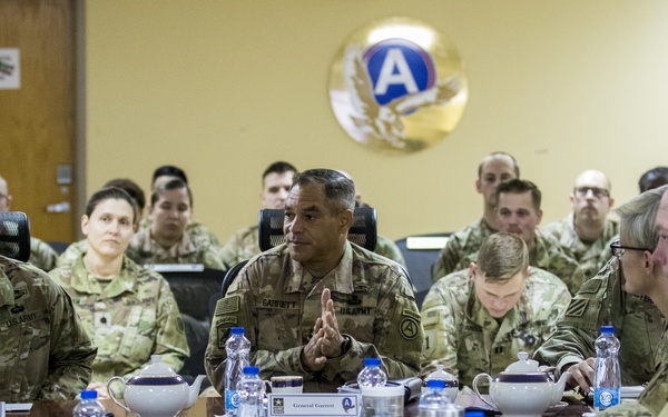 USARCENT Commander visits with Soldiers at Camp Arifjan