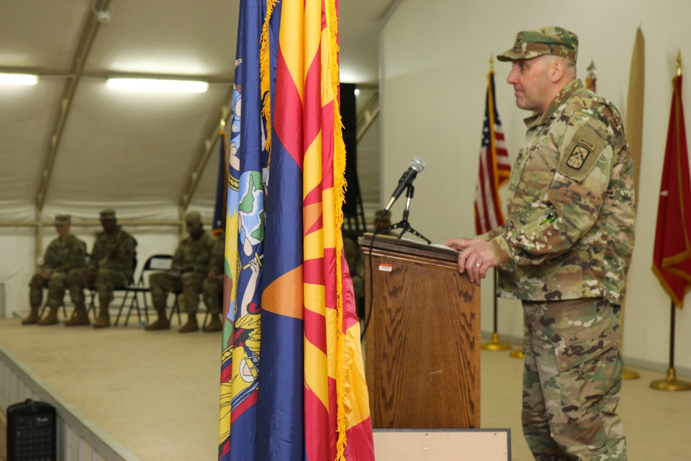 101st and 98th Expeditionary Signal Battalions Transfer of Authority Ceremony