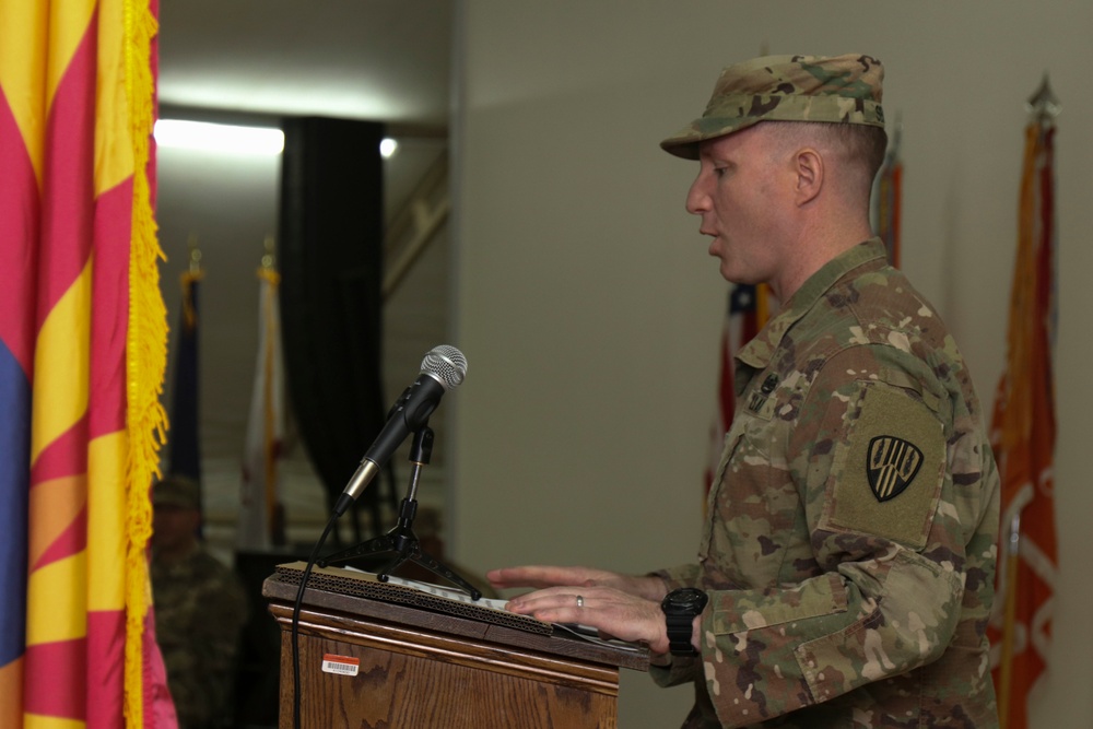 101st and 98th Expeditionary Signal Battalions Transfer of Authority Ceremony